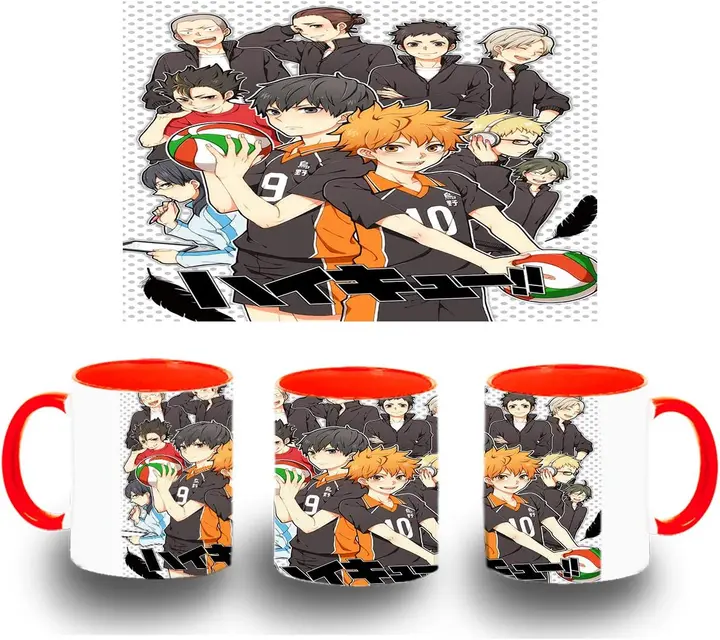Taza Haikyuu Elenco Completo (rojo)