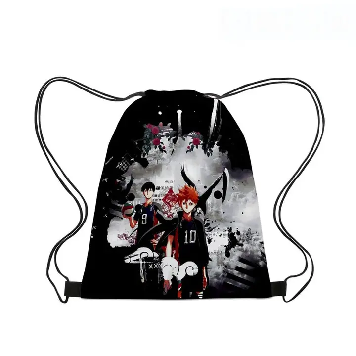 Roffatide — Anime Bolsa de la cuerda Oxford Drawstring Backpack Bolsa de la cuerda Sports Basketball