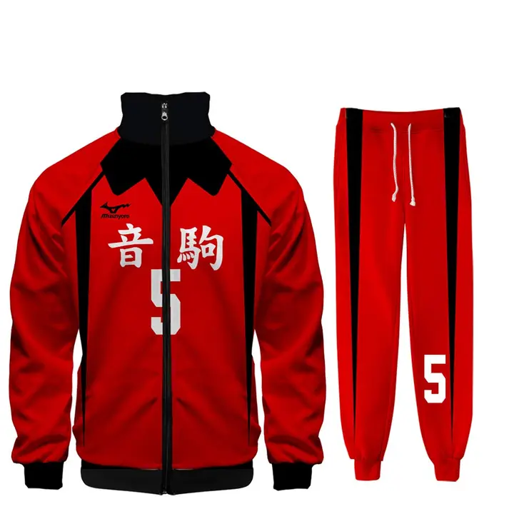 Zhongkaihua — Conjunto de chaqueta y pantalones deportivos de anime para cosplay, Karasuno Nekoma Ao
