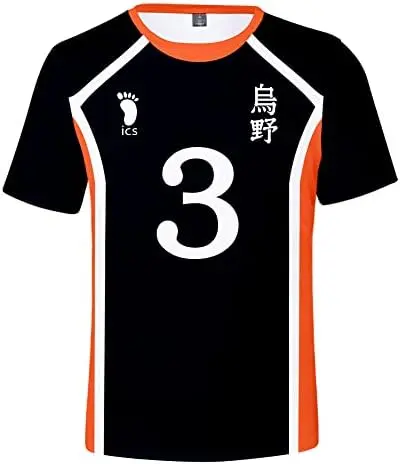 Camiseta Cosplay Haikyuu Karasuno Nº3 Karasuno