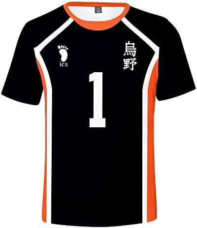 Camiseta Cosplay Haikyuu Karasuno Nº1 Karasuno