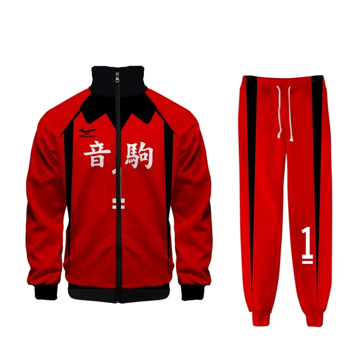 Zhongkaihua — Conjunto de chaqueta y pantalones deportivos de anime para cosplay, Karasuno Nekoma Ao