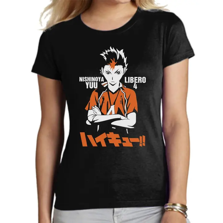 the Fan Tee — Camiseta de Adulto de Mujer Dibujos Animados Haikyu Divertido El Pequeño Gigante, Tobi