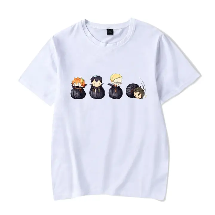 Huacaiyu — Camiseta para Hombre y Mujer, Karasuno Algodón Verano Camiseta Impreso Hinata Shoyo Cospl