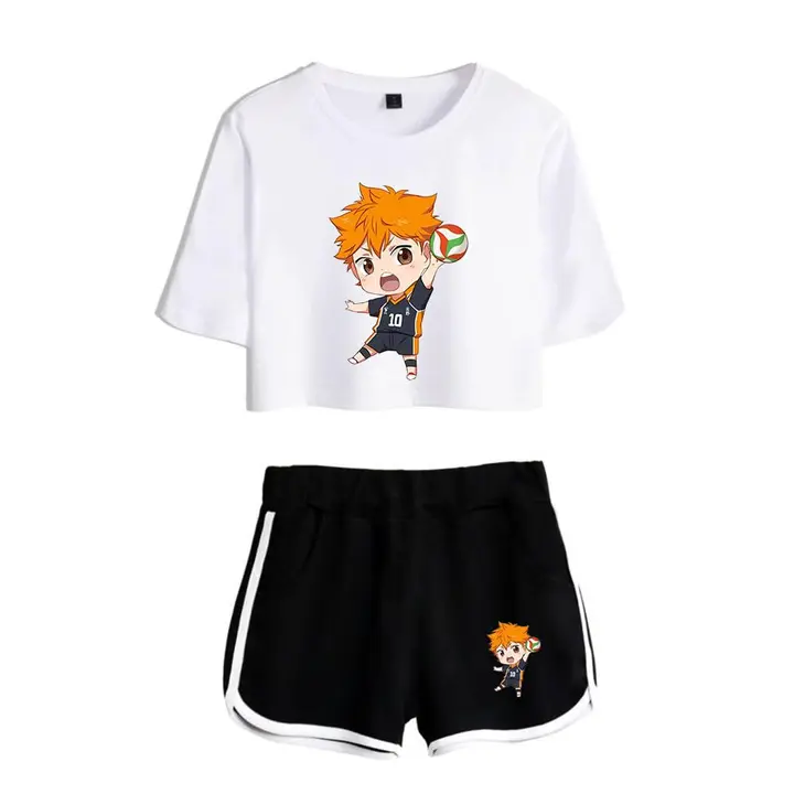 LKY STAR — Camisetas y Pantalones Cortos Deportivos Sets Hinata Shoyo Cosplay Conjuntos de Top y Pan
