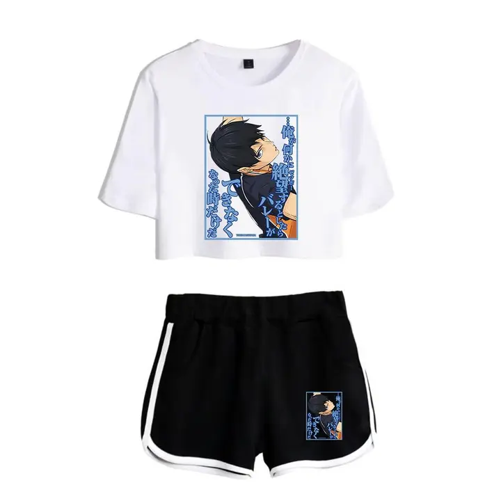 LKY STAR — Camisetas y Pantalones Cortos Deportivos Sets Hinata Shoyo Cosplay Conjuntos de Top y Pan