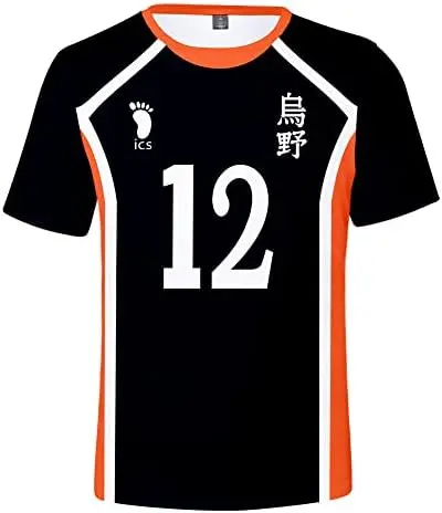 Camiseta Cosplay Haikyuu Karasuno Nº12 Karasuno