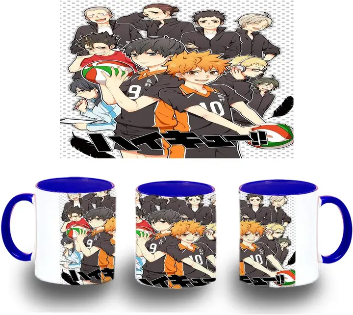 Taza Haikyuu Elenco Completo (azul)