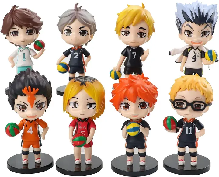 Figura Haikyuu Chibi Elenco Completo (8 figuras)
